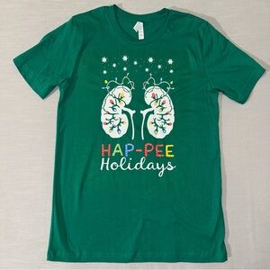 DIALYSIS CREW CHRISTMAS HOLIDAY NURSE HUMOR FUNNY NEPHROLOGY WOMEN'S T-SHIRT M